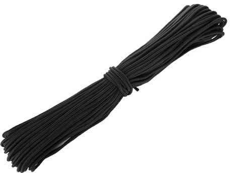 MUXHEL 6mm Black Rope 50m Nylon Rope Black Polypropylene Rope Multi-functional Nylon Cord for Camping, Outdoor, Crafting, Survival-Maximum Load Capacity 50KG
