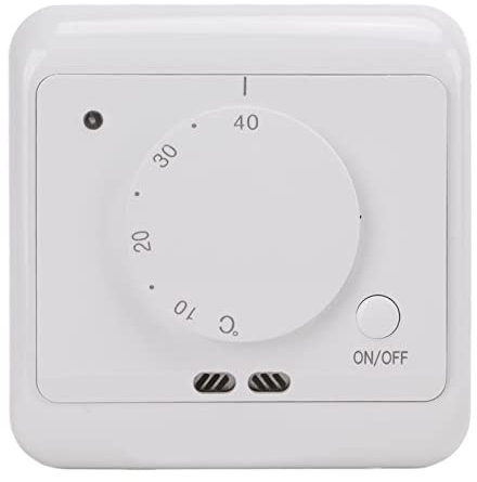 VIFERR Raumthermostat AC 230 V, Manuelle Fußbodenheizungsthermostate mit Schalter für Die Heizung von Gewerblichen, Industriellen Und Zivilen Gebäuden ME720