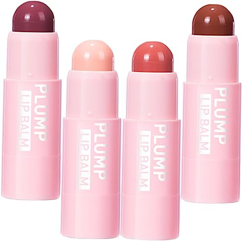 Mikinona 4 Stück Lipgloss Lippenbalsam flüssiger Lippenstift Lippenfüller Glanz koreanische lippenfarbe koreanischer lippenstift Lippenstifte für schwarze Frauen Schüttgut