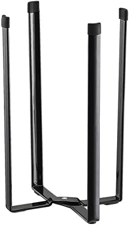 BEAHING Metal Cup Drying Holder, Bottle Drying Rack Foldable Metal Garbage Bag Stand Holder Multifunctional Kitchen Stand Black