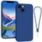 Andwing For iPhone 13 Case Silicone Case Soft Ultra Slim Protective Shockproof Silicone Case Scratch-Resistant Microfiber Lining, 6.1 Klein Blue