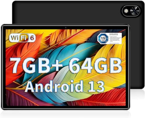 DOOGEE U9 2024 Newest Android 14 10 Tablet 7GB RAM+64GB ROM 1TB TF, Bluetooth 5.0 WIFI 6 Tablet, 10W Fast Charging Android Tablets, OTG, Type C, 3.5mm Heakphone Jack, Black - 2024