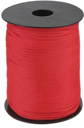 QUARKZMAN Polypropylen-Seil 3mm Polypropylenseil 10Om PP Flechtleine Textilseil Leine Nylonschnur Schnur Reißfeste Rope Kunststoffseil für Wäscheleine Camping Wandern Outdoor, Rot
