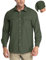 33,000ft Men's Long Sleeve Shirts UV Protection Safari Button-Down Shirt Breathable Wicking Quick Drying Outdoor Top with Pockets for Hiking Fishing Golfing,Dark Army Green XL