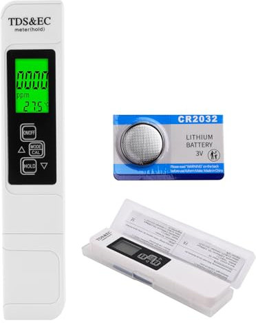 Wassertester Trinkwasser, Aideepen 3 In 1 TDS Messgerät für Trinkwasser, Digitaler Wasserqualität-Tester TDS/EC/TEMP Messgerät 0-9999ppm für Trinkwasser, Pool, Aquarium, Schwimmbad