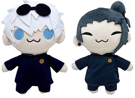 eamve Gojo and Geto Stuffed Animals Toy,22cm Gojo Satoru Plush Toy,Gojo and Jujutsu Plush Kaisen Plush Toy,Gojo Plush Doll Toy,Cartoon Gojo Plushies Pillow for Kids Plush Figure Gift (2pcs)