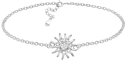 Sofia Milani - Damen Armband 925 Silber - mit Zirkonia Steinen - Sonnen Anhänger - B0371