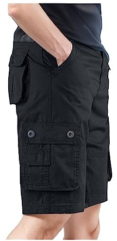 Pantaloncini Basket Uomo Nero Regular Fit Ciclismo Classics Salopette 3/4 Invernale Pantaloni Tuta Leggeri Cotone