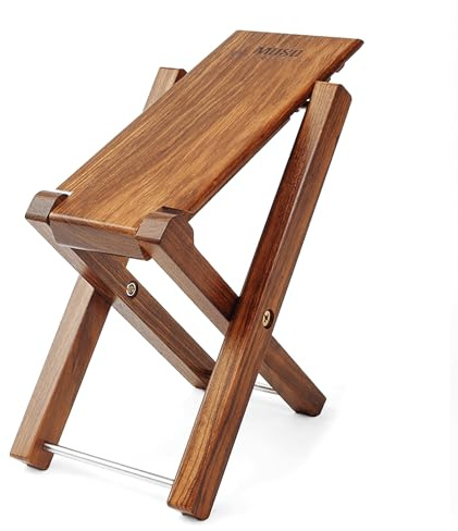 MUSO Gitarren-Fußstützen-Hocker, gefaltetes Holzpedal, 4 Stufen verstellbar, geeignet für klassische Akustikgitarre, ergonomisch und langlebig (Zebra)