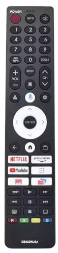 XINFUTE Télécommande GB422WJSA compatible avec Sharp Aquos Android Bluetooth Voice LED CHIROQLI TV Remote