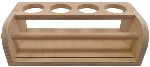 1 Set Tabletop Trailel für Kinder Holzpapierrollenspender mit 4 Bleistifthalter -Pokalen Kinderkunstzeichnung Eierstrupp für Heimschule, 13, 8 x 6, 7 x 4, 3 Zoll, Tisch für Kinder