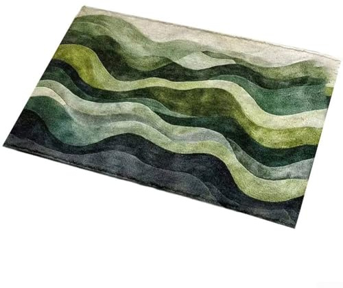 Yuanpgky Tropical Plants Palm For Leaf Monstera Kitchen Door Mat 50x80cm Anti-Slip Soft Floor Mat Imitation Cashmere Leaves Design for Home Decor(D)