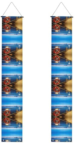 Dekoratives Banner für Pool-Party, Kreuzfahrtschiff, vertikal, Willkommensbanner geeignet zum Aufhängen im Freien, 30 x 180 cm