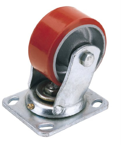 Draper 65523 100 mm-Diameter Polyurethane Castor Swivel Plate Fixing