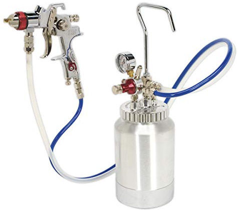 Sealey Hvlp-79/P Hvlp Pressure Pot System With Spray Gun And Hoses 1.7Mm Set-Up