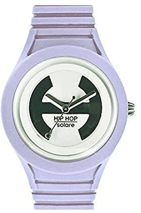 HIP HOP, Collezione Solare, Orologio Donna Purple Dive, Cinturino in Silicone Regolabile, Pratica Chiusura, Cassa 34mm, Movimento Solo Tempo Miyota 2036, Resistente all'Acqua, Viola