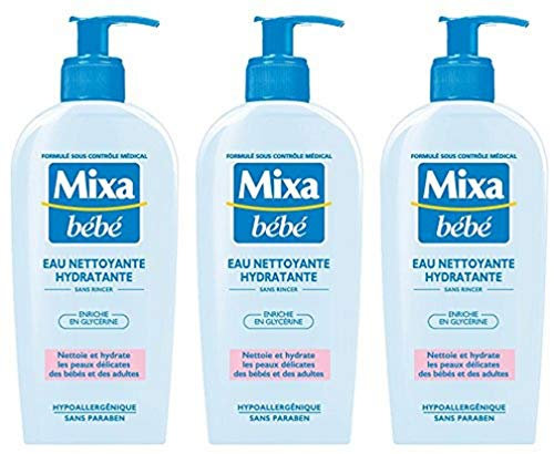 Mixa Bébé Eau Nettoyante Hydratante 250 ml - Lot de 3