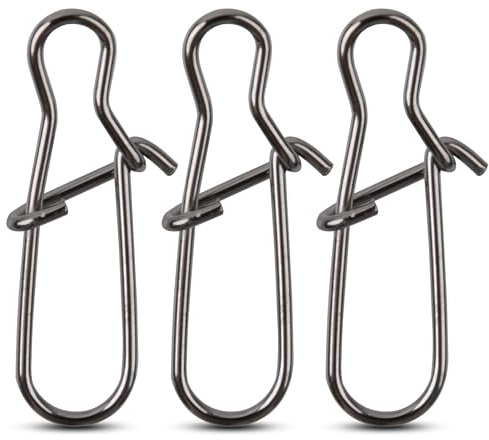Shaddock Fishing Angeln Lock Snaps-100stk Angehaken Lock Snaps zum Angeln Süßwasser-Salzwasser-Ringe Connector,Einhänger zum Spinnfischen Hechtvorfach, Vorfachwirbel, Spinnwirbel (1#-100stk)