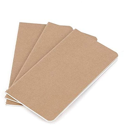 WANDERINGS Notizbuch Einsätze Standard Größe - 21cm x 11cm - Liniertes Papier - 3er Set - Notebook Einlageblätter Für Nachfüllbares Reisetagebuch, Tagebücher Oder Planer