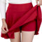 DJT Damen Mädchen Basic Solid Dehnbaren Informell Mini Skater Rock mit Shorts Rot X-Large