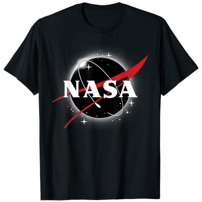 NASA Classic Logo Atop Total Solar Eclipse Premium T-Shirt