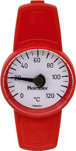HEIMEIER Thermometer für Globo Kugelhahn DN 40 bis DN 50, Farberot