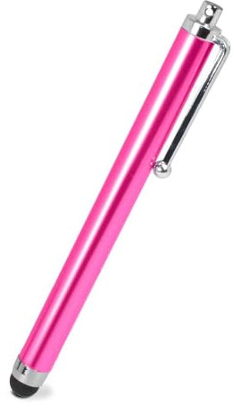 OcioDual Lápiz Capacitivo para Pantallas Táctiles, Rosa, Bolígrafo Táctil Compatible con Smartphones, Tablets, Monitores, Puntero Metálico Universal, Punta de Goma, Antiarañazos