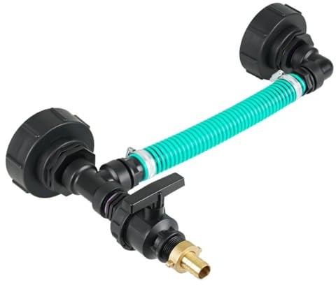 REKUBIK IBC Adapter S100x8-2 IBC nebeneinander Tankverbindung Schlauch Größe 32mm (1 1/4)