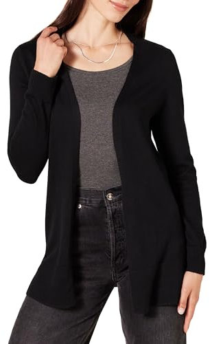 Amazon Essentials Women's Lightweight Open-Front Cardigan Sweater (Available in Plus Size), Black, 4XL Plus