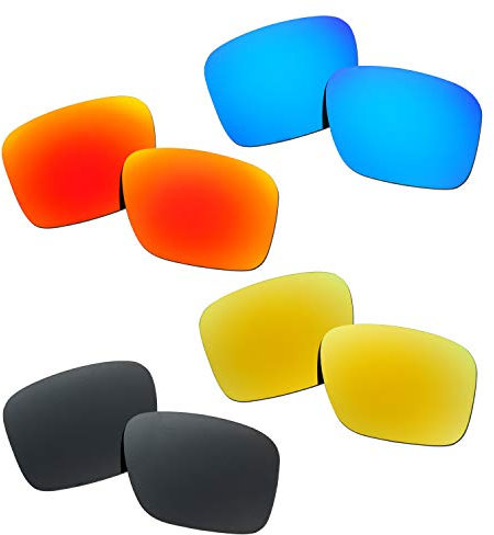 SOODASE Pour Oakley Holbrook XL Des lunettes de soleil Rouge/Bleu/Noir/Doré Verres de remplacement polarisés