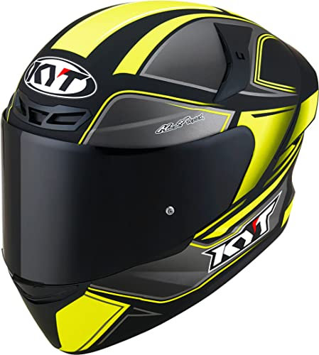 KYT TT Course Tourist Helm (Gray/Yellow,XL (61/62))