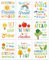 HLNIUC Farbenfroher Regenbogen-Kunstdruck, inspirierendes Zitat, Leinwandposter, Set von 9 (20,3 x 25,4 cm, ungerahmt), Bibelvers, Wandkunst für Kinder, Klassenzimmer, Sonntagsschule, Dekoration