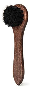 Shoe Polish Applicator Brush by Lettro, Wooden Dauber Shoe Brush to Apply Wax and Cream on Shoes and Boots, Horsehair Shoe Brush Suitable for all Leather, Black Bristles
