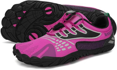 SAGUARO Barfußschuhe Herren Damen Traillaufschuhe Outdoor & Indoor Training Fitnessschuhe Wander Wald Strand Straße Laufschuhe Walkingschuhe Schnell Trocknend Badeschuhe, Flieder Lila, 38 EU