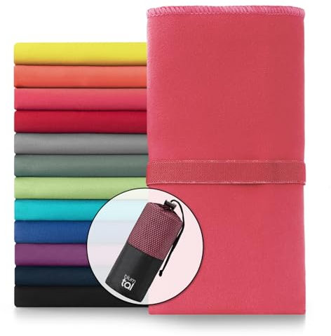 Blumtal Mikrofaser Handtuch leicht & extra saugstark - schnelltrocknende Microfaser Handtücher - optimales Fitness Handtuch/Strandtuch Mikrofaser/Gym Towel - Reisehandtuch kompakt Pink