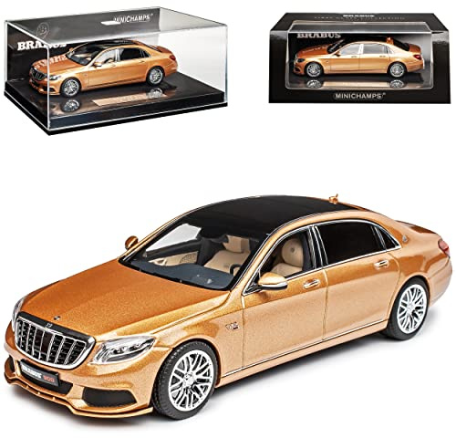 Mercedes-B Maybach S-Klasse W222 Bra-Bus 900 Gold Metallic Modell 2013-2020 1/43 Minichamps Modell Auto