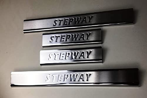 für Dacia Sandero Stepway 2012-2021 4 Stück Chrom Einstiegsleisten Edelstahl