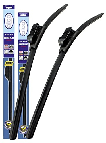 Fits MG ZS 2017-2024 Alca Super Flat Wiper Blades Front Set ASF2414TLMG