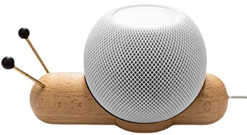 Niedlicher Ständer für Homepod Mini Echtholz Stabil Rutschfest Smart Desktop Halter für Home pod Mini Lautsprecher (Khaki)