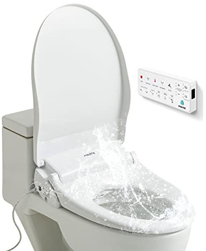 Philtre Attacco bidet per WC con acqua calda e fredda, asciugatrice, sedile WC riscaldato, ugello in acciaio inox e telecomando completo