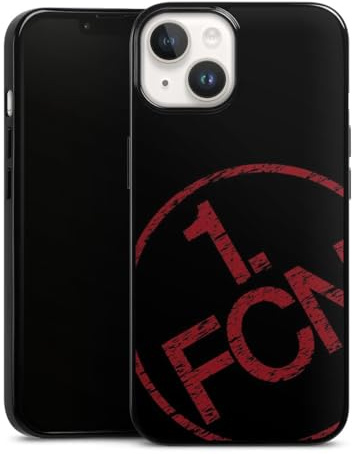 Silikon Hülle kompatibel mit Apple iPhone 14 Case schwarz Handyhülle Fanartikel 1. FCN Textur