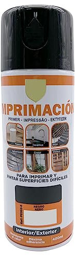 various Pintura Spray Imprimacion Negro de 400 ml Adecuado para las Superficies de Metal, Madera y Plástico Pack de 1 Unidad