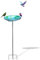 WILDLIFE FRIEND Vogeltränke stehend, Vogeltränke aus Glas, Exquisites Wellenmuster und leuchtende Farben - Perfekt für Garten, Rasen und andere Außenbereiche - Blau