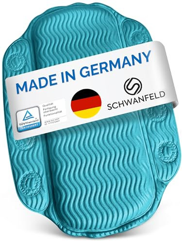 Schwanfeld® Badewannenkissen [EXTRA SICHER] - inkl. extra starken Saugnäpfen - Badewannenkissen Nacken für Sensitive Haut [Oeko-TEX® 100 Standard] - Badekissen Geruchsneutral (Made in Germany)