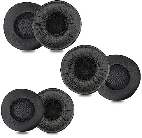 Ersatz Ohrpolster für Plantronics Kopfhörer 50MM Ohrkissen Kopfhörerpolster Kopfhörer Polster Kompatibel mit Plantronics Blackwire C320 3210 für Jabra PRO 9450 9470 Biz 2400II 2300 Headset (6 Stück)