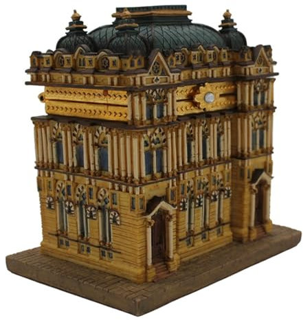 Majestic Giftware Musik-Schmuckschatulle für Frauen (RM-UR-99061-M) | 4 x 4 x 3 Keramik Schmuckkoffer & Organizer mit Design der Shmuel Synagoge | Idealer Schmuck-Organizer für Geschenke und Andenken