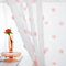 MYSKY HOME Vorhänge mit Ösen Gardinen Wohnzimmer Vorhang Transparent Dekoration für Wohnzimmer Kinderzimmer Schöne Stickerei Gardine 2er Set Modern Schlafzimmer Ösenvorhang, H 260 x B 140 cm, Rosa