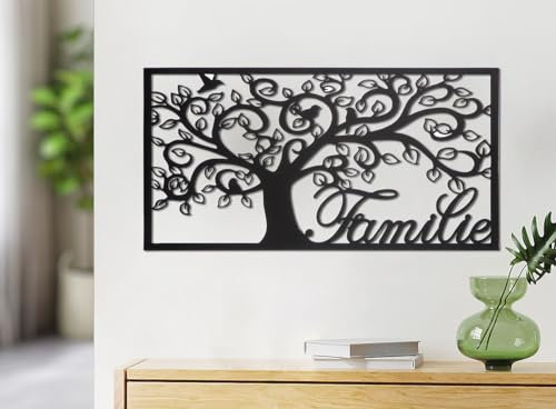 GILDE Metall Wandrelief Baum Familie VE 2 69756