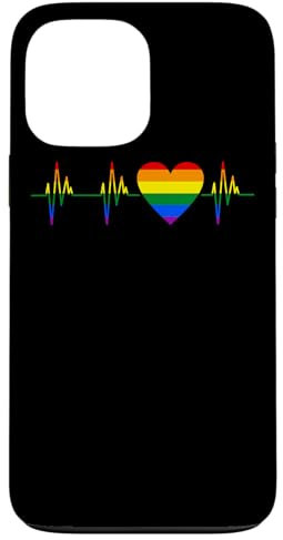 Hülle für iPhone 13 Pro Max Pride Heartbeat Fun LGBTQ Gay Lesbian Stolze Unterstützungsgrafik