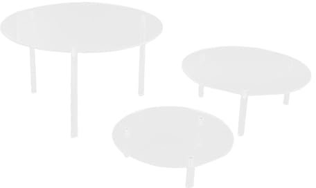 Alzata Per Torta in Acrilico da 3 Pezzi, Supporto Per Torta in Acrilico Trasparente Rotondo Alzata Per Esposizione Per Torta Alzata Per Cupcake da Banco Alzata Per Esposizione di Dessert Per Prodotti